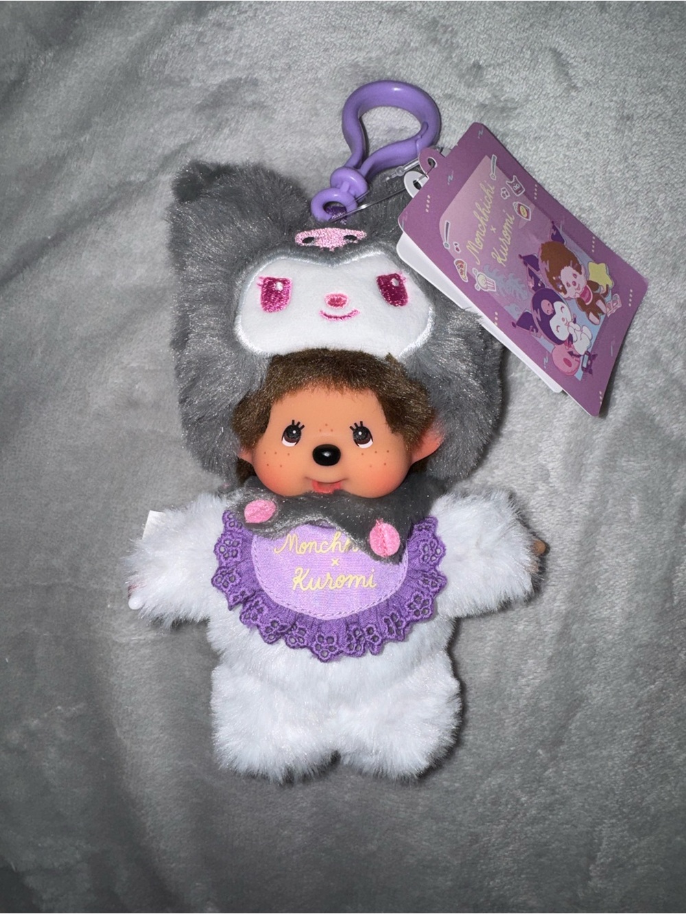 Minchhichi x Sanrio kuromi  keychain
